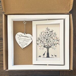 Wooden White Picture Frame Honoring Loss of Grandma